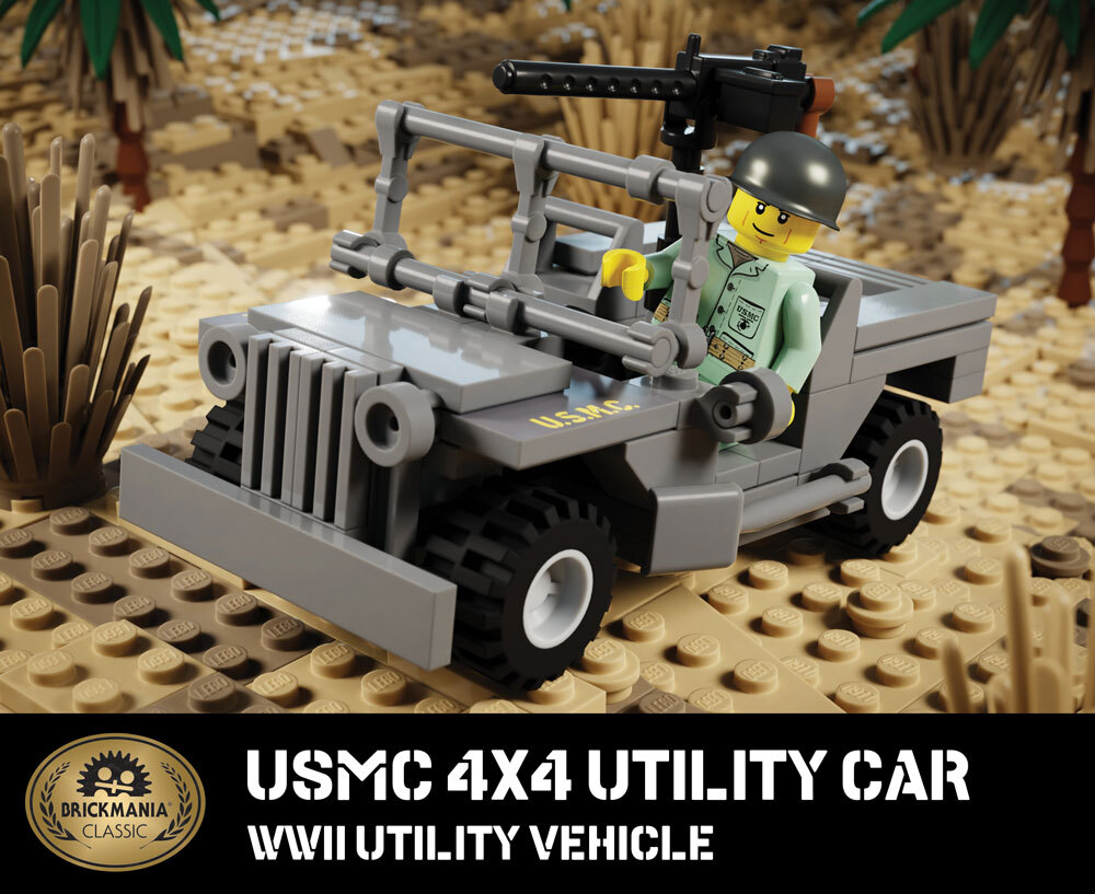 USMC 4x4 Utility Car - WWII Utility Vehicle - Brickmania Classic Series USMC 4x4 Utility Car - WWII Utility Vehicle - Brickmania Classic Series
