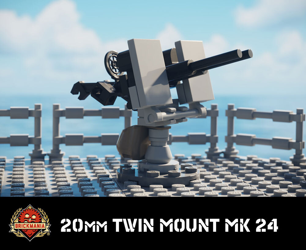 20mm Twin Mount Mk 24 - WWII US Navy Anti-Aircraft Cannon 20mm Twin Mount Mk 24 - WWII US Navy Anti-Aircraft Cannon