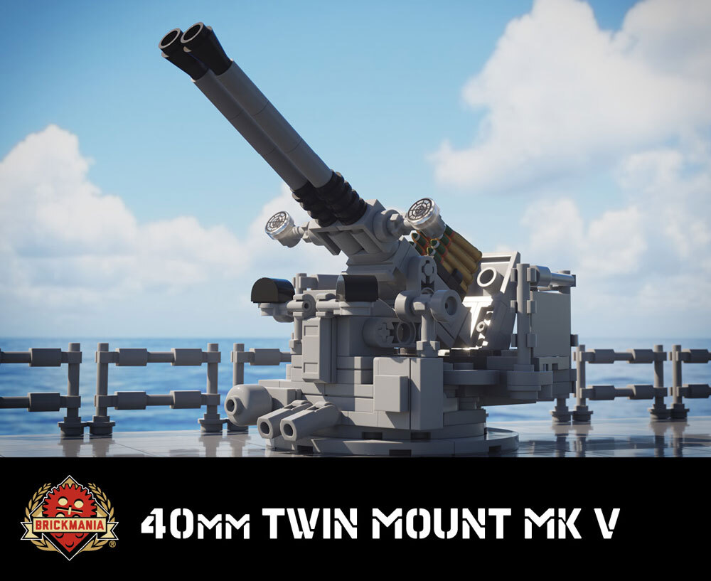40mm Twin Mount Mark V - WWII US Navy Anti-Aircraft Gun 40mm Twin Mount Mark V - WWII US Navy Anti-Aircraft Gun