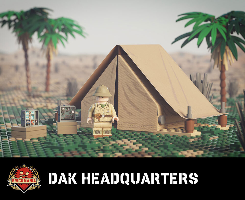 DAK Headquarters With Deutsches Afrika Korps Officer and Tent DAK Headquarters With Deutsches Afrika Korps Officer and Tent