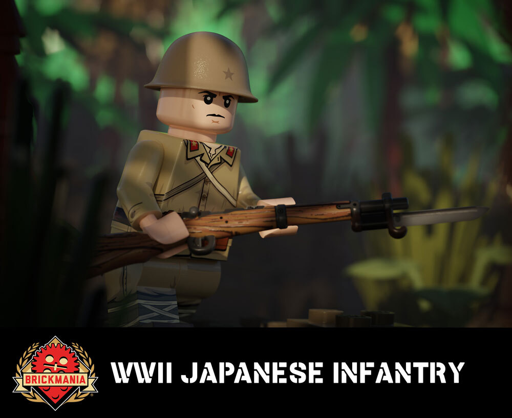 WWII Japanese Infantry with Perfect Caliber™ BrickArms® Japanese Arisaka with Bayonet WWII Japanese Infantry with Perfect Caliber™ BrickArms® Japanese Arisaka with Bayonet