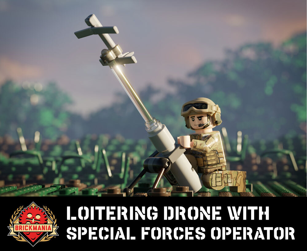 Loitering Drone with Special Forces Operator Loitering Drone with Special Forces Operator