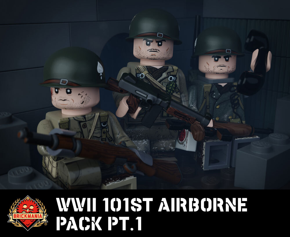 WWII 101st Airborne Pack Part 1 custom designed minifig pack WWII 101st Airborne Pack Part 1 custom designed minifig pack