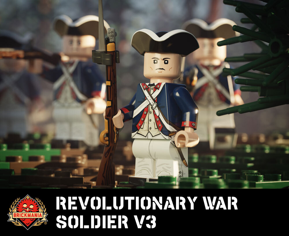 Revolutionary War Soldier V3 with Perfect Caliber™ BrickArms® Flintlock Musket Revolutionary War Soldier V3 with Perfect Caliber™ BrickArms® Flintlock Musket
