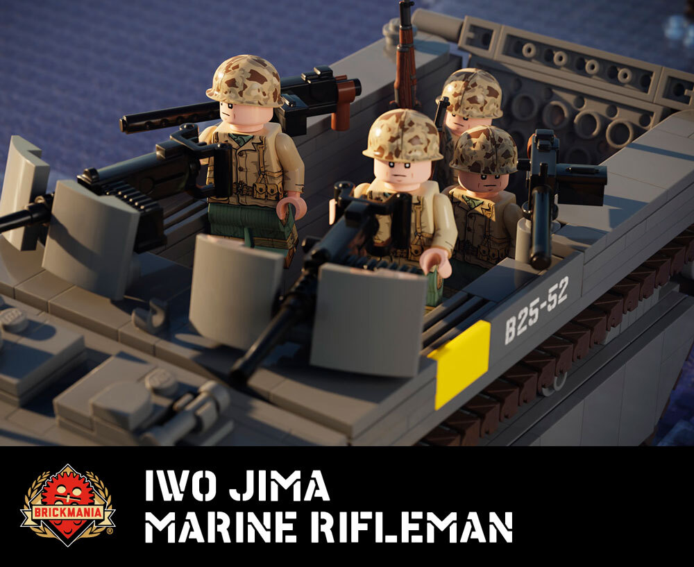 Iwo Jima Marine Rifleman with Perfect Caliber™ Brickarms® M1 Garand Iwo Jima Marine Rifleman with Perfect Caliber™ Brickarms® M1 Garand