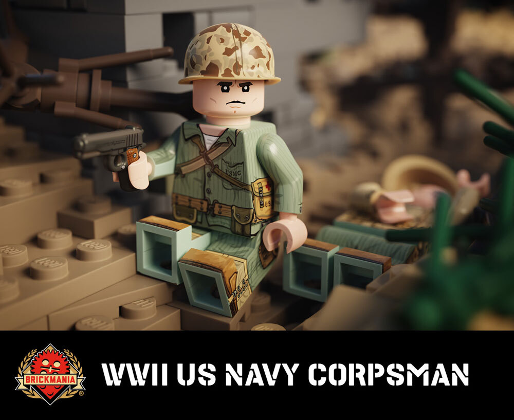 WWII US Navy Corpsman custom minifig by Brickmania® WWII US Navy Corpsman custom minifig by Brickmania®
