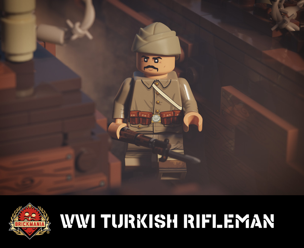 WWI Turkish Rifleman with Perfect Caliber™ BrickArms Gewehr 98 with Bayonet WWI Turkish Rifleman with Perfect Caliber™ BrickArms Gewehr 98 with Bayonet