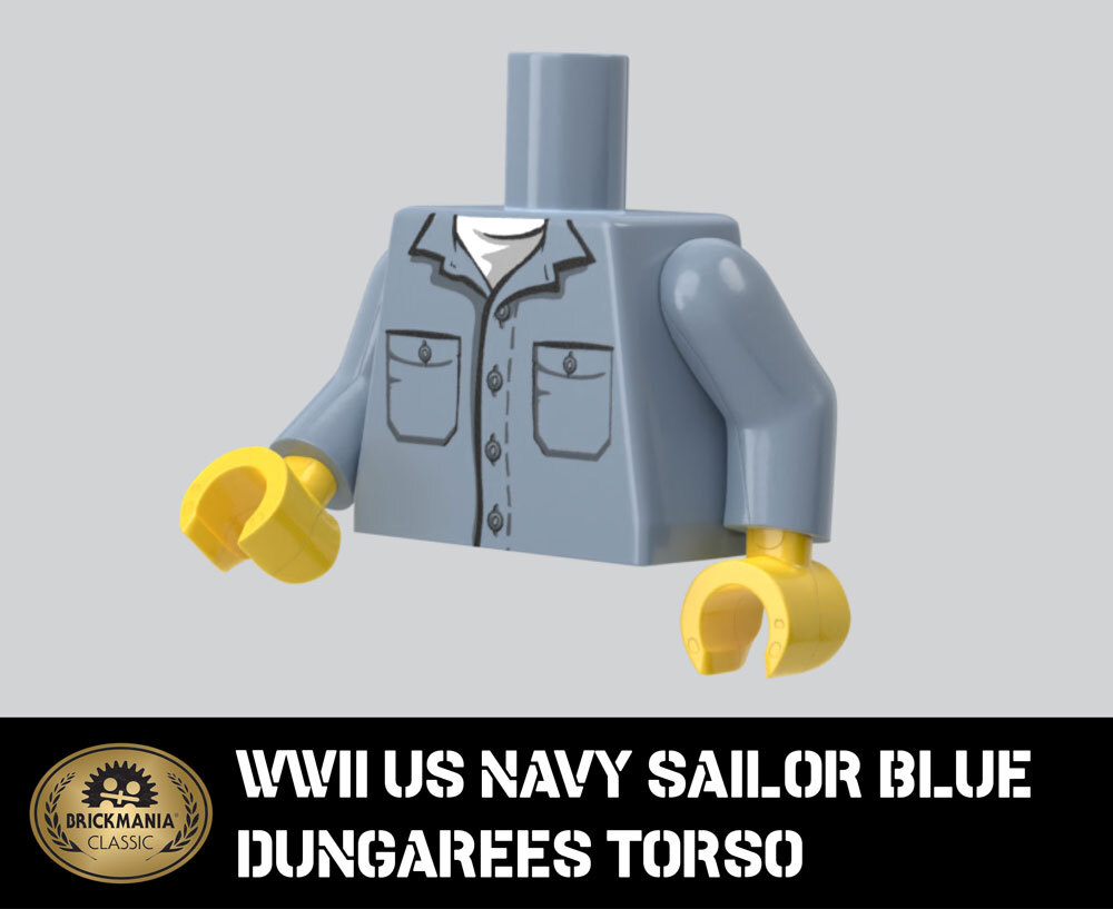 WWII US Navy Sailor Blue Dungarees Torso (Brickmania Classic Series) WWII US Navy Sailor Blue Dungarees Torso (Brickmania Classic Series)
