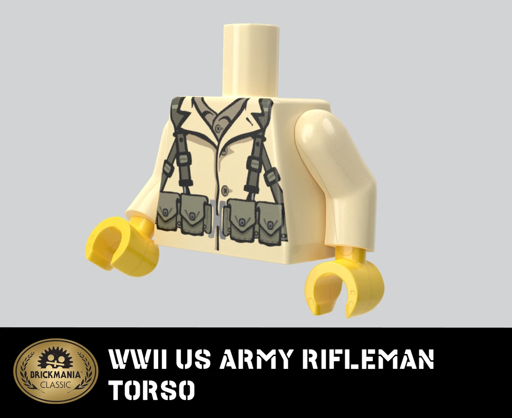 WWII US Army Rifleman Torso - Brickmania Classic Series WWII US Army Rifleman Torso - Brickmania Classic Series