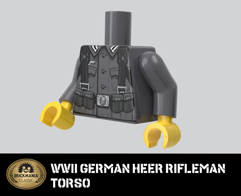 WWII German Heer Rifleman Torso - Brickmania Classic Series WWII German Heer Rifleman Torso - Brickmania Classic Series