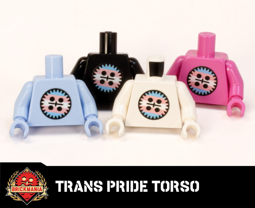 Trans Pride Gear Minifig Torso Trans Pride Gear Minifig Torso