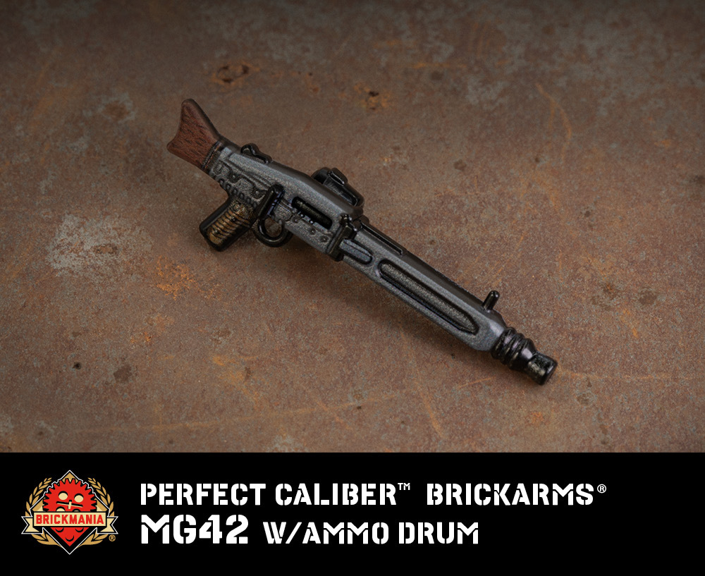 Perfect Caliber™ BrickArms® MG42 w/ Ammo Drum (black) Perfect Caliber™ BrickArms® MG42 w/ Ammo Drum (black)